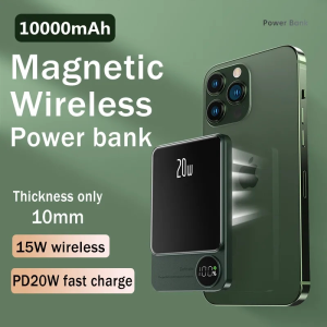 10000mAh Portable Powerbank Type C Fast Charger Wireless Power Bank Magnetic For iPhone 15Pro 20W Fast Charging Battery Pack Compatible with Magsafe