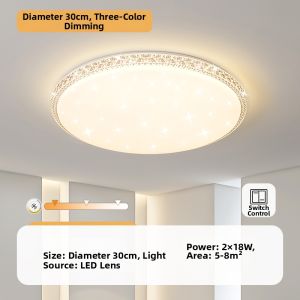SHANGXIAN | Modern Round Bedroom LED Ceiling Light