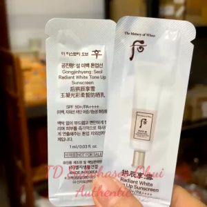 Whoo 10 gói kem chống nắng dưỡng trắng nâng tone da spf50+/ pa++++ whoo radiant white tone up sunscreen 1ml