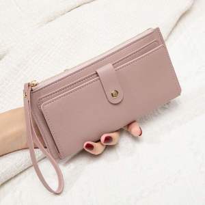 New 2024 Wallet for Women Lightweight Simple Zipper Buckle Multi-Card Long Wallet Korean Fashion Charm Infinite