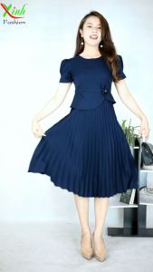 Đầm Dáng Xoè Dập Ly Đính Hoa Trẻ Trung Hiện Đại DL898DL899DL900