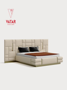 VATAR | Modern Leather Luxury Double Bed 1.8m