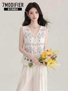 7.Modifier | Áo Thun MESH Ngắn Tay Dệt Kim Elegance Cho Kỳ Nghỉ Hè
