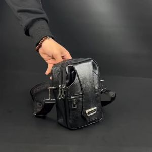 Tas Pria Tas Selempang Terbaru Bahan Kulit PU Leather Polo Amstar