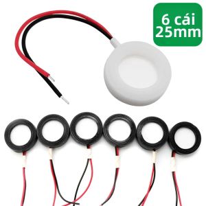 Bộ 6 Bộ Máy Tạo Độ Ẩm Mini 25mm DIY Bộ Phun Sương Màng Phun Sương Tấm Màng Phun Sương Dao Động Dùng Cho Dự Án Điện Tử Tự Làm
