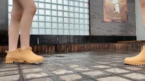 Bota For Men Rain Boots Non-slip Waterproof Fashion Rain Boots Kitchen Work Short Tube Water Shoes