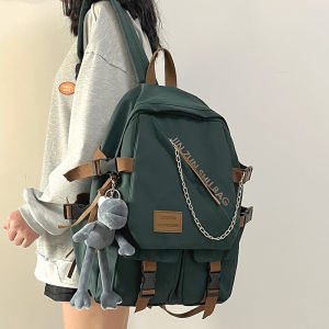 Schoolbag Female High School Student Junior High School Student Casual Easiest for Match Male Backpack Casual and Lightweight Large Capacity Backpack Fashion