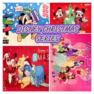 Disney Official Merchandise Keset Kaki Natal Christmas 40 cm x 60 cm Anti Slip Motif Kartun Karakter Modern Bulu Alas Lantai Depan Pintu Masuk Dapur Kamar Mandi Tidur - NMs
