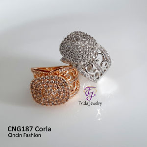 Cincin Wanita Mewah Mata Corla Anti Karat Elegan Cocok dipakai pesta kondangan jalan-jalan kado hadiah cng187