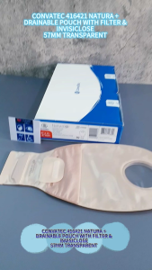 CONVATEC 416421 NATURA + DRAINABLE POUCH WITH FILTER & INVISICLOSE 57MM TRANSPARENT 10S