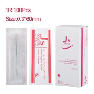 10/50/100pcs Tattoo 1R 3R 5F Microblading Needles For Permanent Eyebrow Lip Makeup Machine 0.3mm*60mm JS Color Brand Needle