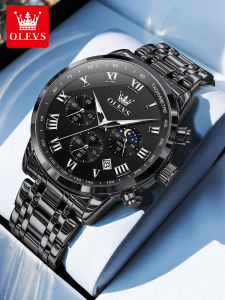OLEVS | Waterproof Black Warrior Quartz Mens Watch