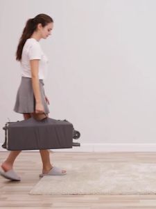 Portable Baby Co-sleep Crib with Bassinet Side Zipper Door Mosquito Net Changing Table Indoor Outdoor Travel Nursery Center Toy Bar Lockable Wheels Carry Bag