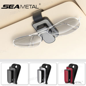 SEAMETAL Metal Car Glasses Clip Storage Visor Metal Eyeglasses Holder Hanger Universal Car Interior Accessories