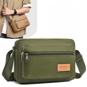 Mens Canvas Waist Bag - Durable Outdoor Sports Pack with High Capacity (Multifunctional Phone Purse for Running/Hiking)