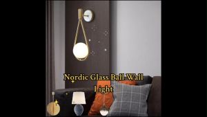 Semi Flush Mount Warm Simple Glass Shade Iron Black Gold Creative Spherical Aisle Bedside Wall Lamp