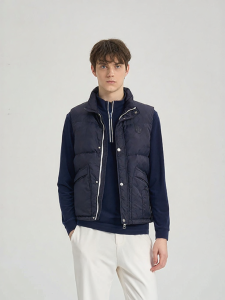 Rare | Autumn Winter Thickening Navy Down Vest