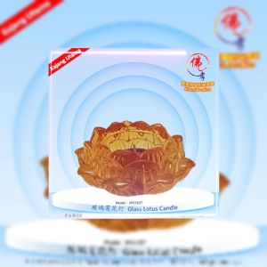 孝濟神料 | 玻璃莲花灯烛 | 玻璃莲花灯 | 一盏晶莹剔透的心灵之光 Glass Lotus Candle For Prayer A Radiant Light for Your Soul