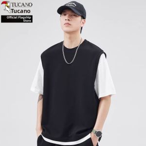 TUCANO | Mens Fake Two-Piece T-Shirt Short Sleeve Summer