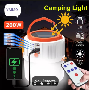 Outdoor Solar LED Camping Lights USB Rechargeable Tent Portable Lanterns Emergency Lights For Fishing Barbecue Camping Lighting
