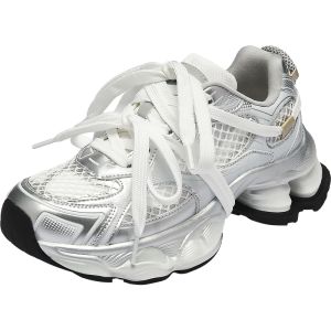 Agsdon | Breathable Platform Sneakers Silver