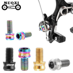 MUQZI 2pcs Titanium Brake Caliper Bolts M5x10mm M6x10mm Front Rear C Brake Caliper Screws Bike V Brake Bolt