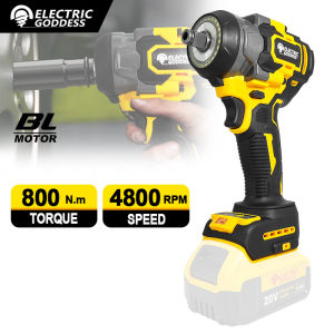 Electric Goddess 800N.M Torque Brushless Motor Electric Impact Wrench Cordless Driver ﻿Power Tools For dewalt 21V Battery Pin