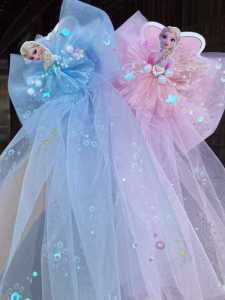 Phụ Kiện Tóc Tiệc Sinh Nhật Công Chúa Elsa Cho Trẻ Em Phụ Kiện Tóc Dễ Thương Cho Bé Gái Phụ Kiện Tóc Bằng Vải Voan Phong Cách Ngọt Ngào