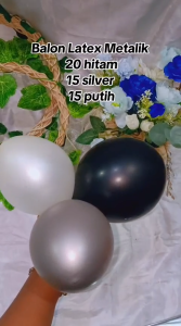 Paket Hiasan Dekorasi Happy Birthday Silver Kamar Tema Hitam Putih Mewah Murah