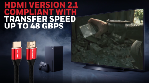 Honeywell HDMI 2.1 Cable with Ultra-High-Speed Ethernet 48 GBPS Transmission Speed Supports 8k 60Hz UHD Resolution Dolby DTS 3D Male-to-Male Compatible with all HDMI-Enabled Devices-