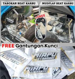 Paketan mudflap beat karbu & scoopy karbu free gantungan kunci