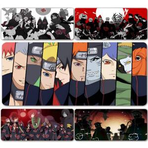 Bandai | Mouse Pads Naruto Aakatsuki Mouse Pad Gaming Accessories Computer Keyboard Gamer Designed Specifically e-sports Games Mousepad