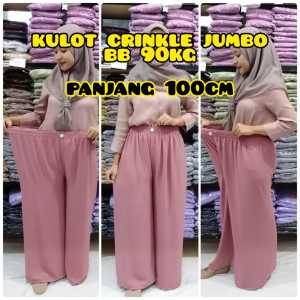 Kulot crinkle airflow kancing depan jumbo