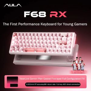 AULA | AULA F68 RX Magnetic Switch Gaming Keyboard Wired 68 Keys RGB 8K Polling Rate 0.001mm Rapid Trigger Hot Swappable for PC Gamer