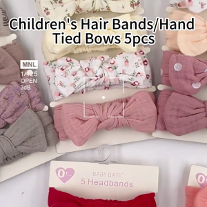 ALILA Hijab - Set Bandana Pita Bayi Premium / Headband Anak Kain Motif 1 SET 3 PCS