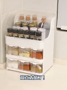 SiVa ชั้นวางของอเนกประสงค์ ชั้นวางเครื่องปรุงรส ชั้นวางอุปกรณ์ในห้องครัว พร้อมตะขอ กระบอกตะเกียบและที่วางเขียง