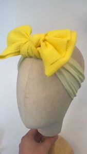 Polar White A1016 Baby Headband Cute Headscarf Newborn Baby Turban Baby Anak Hair Bands Headbands Soft Bowknot Anak