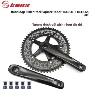 Bộ Trục Giữa Xe Đạp Hợp Kim Nhôm KEOS 144BCD Líp Đơn Tốc Độ 44T-56T Lỗ Vuông Nâng Cấp Với Hỗ Trợ Đĩa Răng Dành Cho Xe Đạp Leo Núi & Xe Đạp Đường Trường