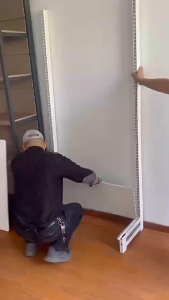 AURON ชั้นวางของซุปเปอร์มาร์เก็ต แบบด้านเดียว ชั้นวางสินค้ามินิมาร์ททำจากเหล็ก ใช้เปิดร้านซุปเปอร์มาเก็ตและ