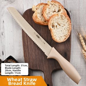 Serrated Stainless Steel Bread Slicer Sharp Flake-Free Baking Knife