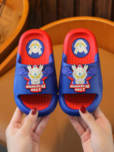 SHIPAILUO | Ultraman Slippers Childrens Indoor Home Use Anti-Slip Soft Bottom Boys Sandals Summer Boys Slippers Comfortable Breathable PVC