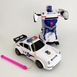 Childrens Handheld Lantern Toy Electric All-directional Shape-shifting Police Car Light Music Public Security Vehicle Boy