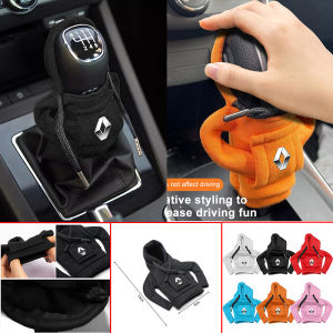 Hooded Sweatshirt Car Gear Sleeve Cute Shift Gear Plush Cover For Renault Clio Laguna 2 Megane 2 3 Duster Logan Captur Talisman