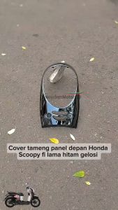 Cover Tameng Panel Depan Honda Scoopy FI Lama Hitam Glossy 2014-2016