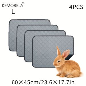 4PCS Washable Guinea Fleece Cage Liners Anti-Slip Reusable Absorbent Pee Pads for Small Animal Care