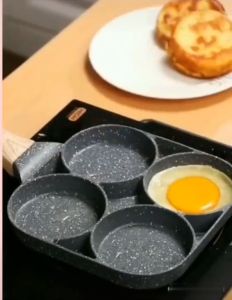 ☀️Life Core☀️ 4 Four Hole Breakfast Machine Fried Egg Burger Machine Non Stick Flat Bottom Frying Pan Fried Egg Kuali Telur