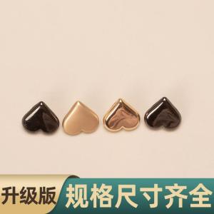 Nút Kim Loại Hình Trái Tim Đen Đơn Giản Hiện Đại Cho Phụ Nữ Nút Trang Trí Thủ Công DIY Nút Trang Trí Nút Trang Trí