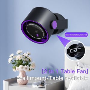 100 Level Bladeless Fan Portable Small Usb Charge Silent Desktop Digital Display High-speed Circulating Cooling Fan
