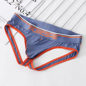 The Net Will Ice ผ้าไหม ต่ํา เอว ชุดชั้นในทอง ระบายอากาศได้ดี ฤดูร้อน ผู้ชาย กางเกงใน Doublebutt Lifting Cut Out ดีไซน์ เสื้อผ้าบ้าน