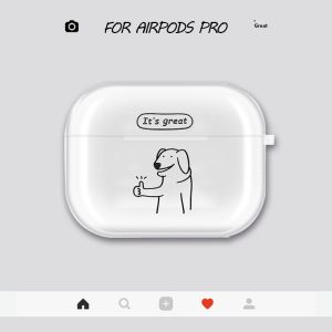 Creative Lovely Car Dog Design Earphones Case Transparent